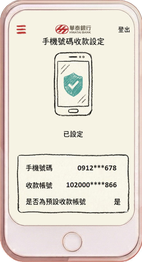 設定完成